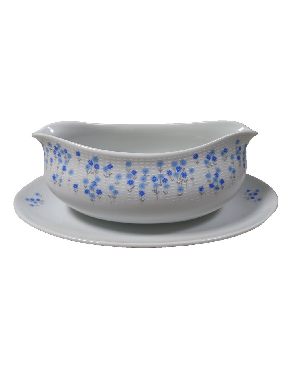 Sheffield Rhapsody Gravy Boat Attached Underplate 503 Vintage China Serveware